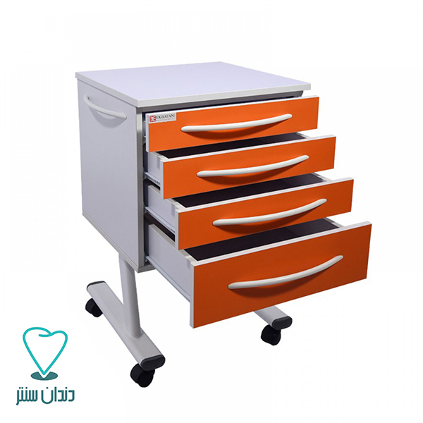 روتور چهار کشو تمام MDF با درب هایگلاس  چکاوک (اکباتان) مدل RMH 4